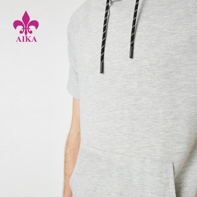 Factory wholesale Girls Tennis Shorts With Pockets -
Wholesale Custom Logo Fitness Clothing Sweat Wicking Summer Tops Hoody Plain T Shirt For Men – AIKA detail pictures