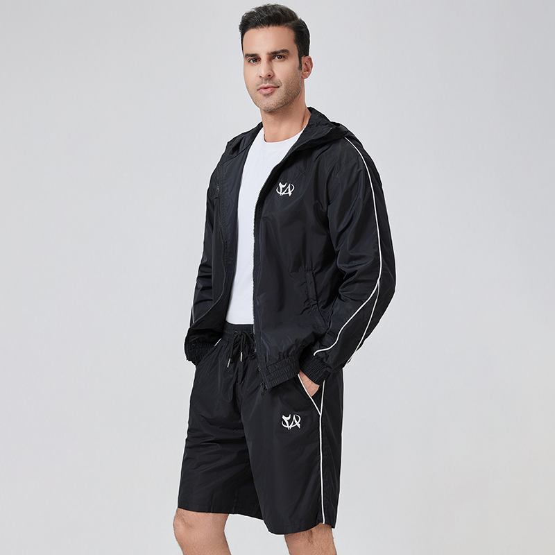Shorts And Jacket Sets Sports Tracksuits For Men Tweny8 Brand Collaboration Tracksuits Men Contrast White Piping