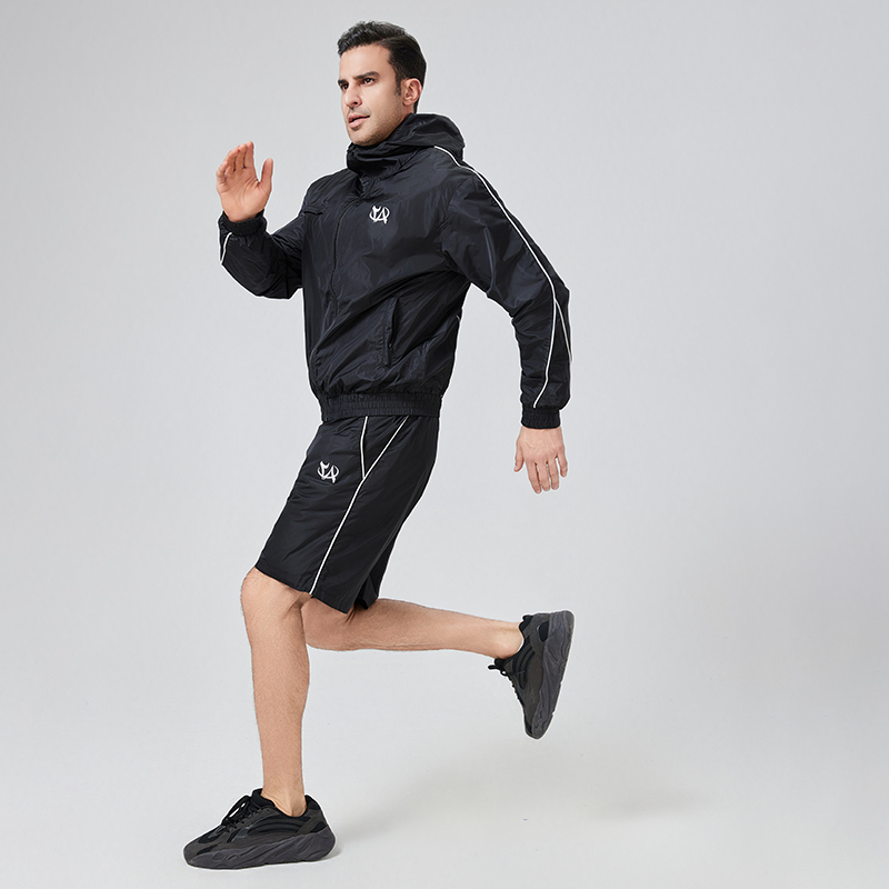 Shorts And Jacket Sets Sports Tracksuits For Men Tweny8 Brand Collaboration Tracksuits Men Contrast White Piping detail pictures