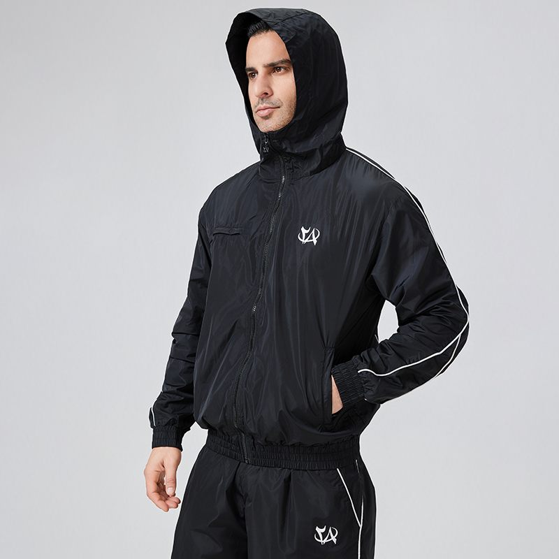 Shorts And Jacket Sets Sports Tracksuits For Men Tweny8 Brand Collaboration Tracksuits Men Contrast White Piping detail pictures