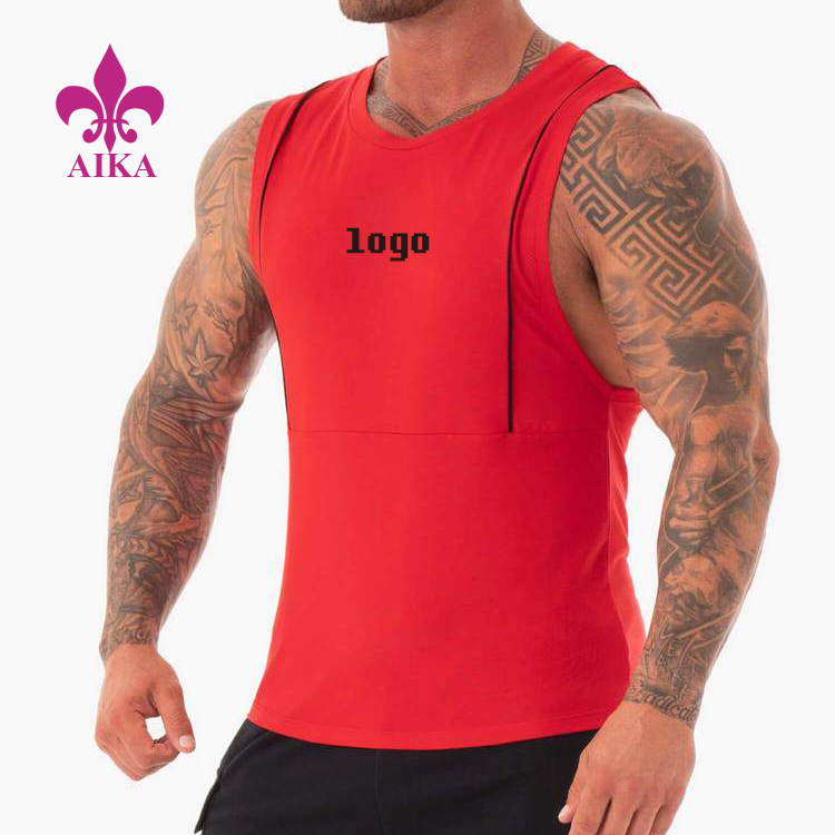 Hot Sale Cotton Body Building Men Gym Stringer Custom Logo Sportswear Tank Top