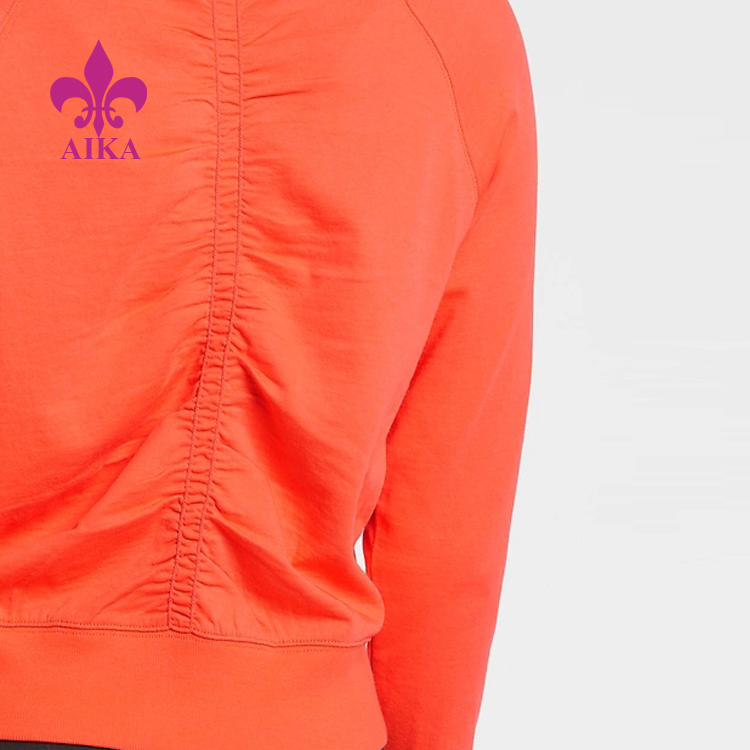 High reputation Custom Track Suits -
New Fashion Wholesale Cotton Ployester Custom Puckered Crewneck Sweatshirt For Women – AIKA detail pictures