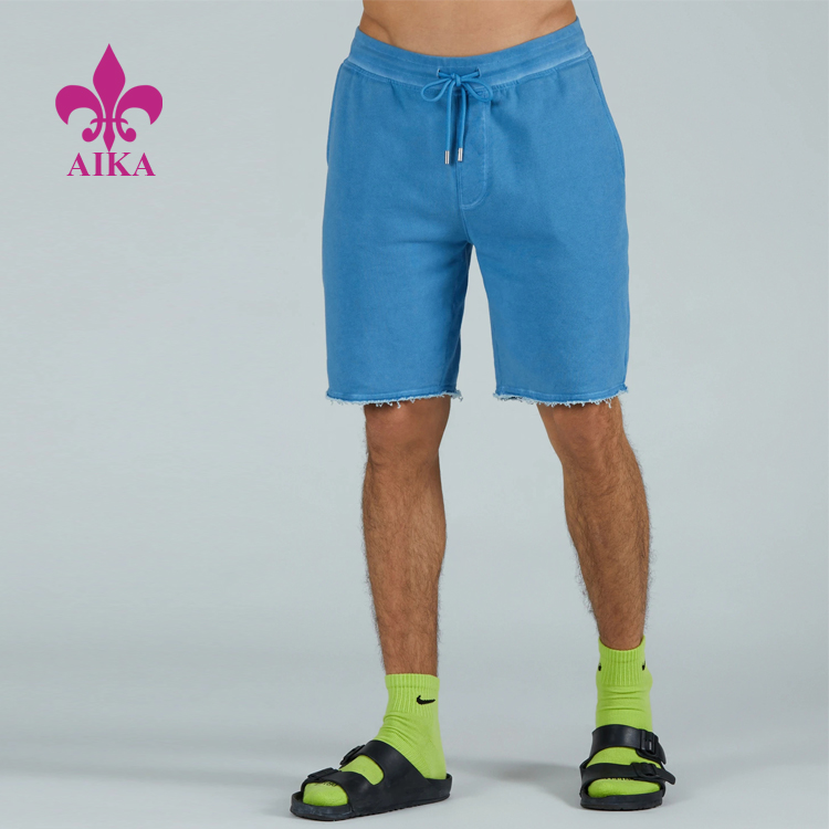 OEM Factory Price Sportswear Wholesale 100 Cotton Drawstring Waist Men Custom Sweat Shorts