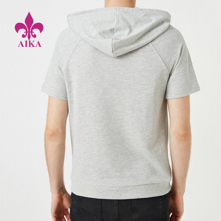Factory wholesale Girls Tennis Shorts With Pockets -
Wholesale Custom Logo Fitness Clothing Sweat Wicking Summer Tops Hoody Plain T Shirt For Men – AIKA detail pictures