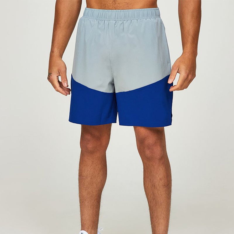 Wholesales 7” Inch 100% polyester  Workout Shorts Fitness Contrast Colors Mens Gym Shorts With Pocket