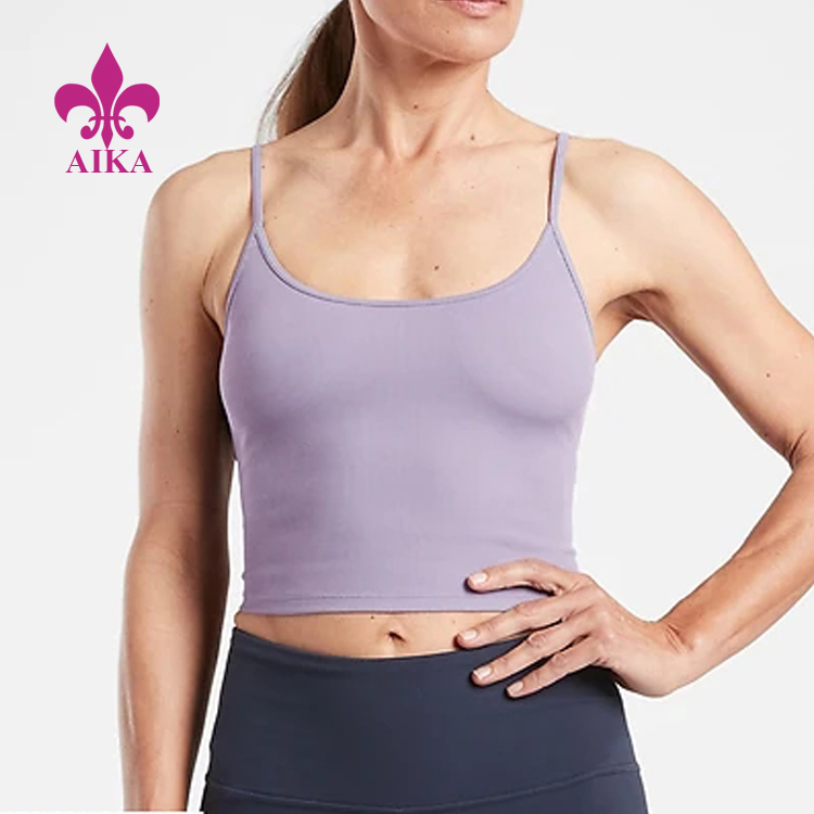 China OEM Compression Leggings -
China Manufacture Custom Logo Four Way Stretch Women Sexy Twist Back Crop Tank Top – AIKA detail pictures