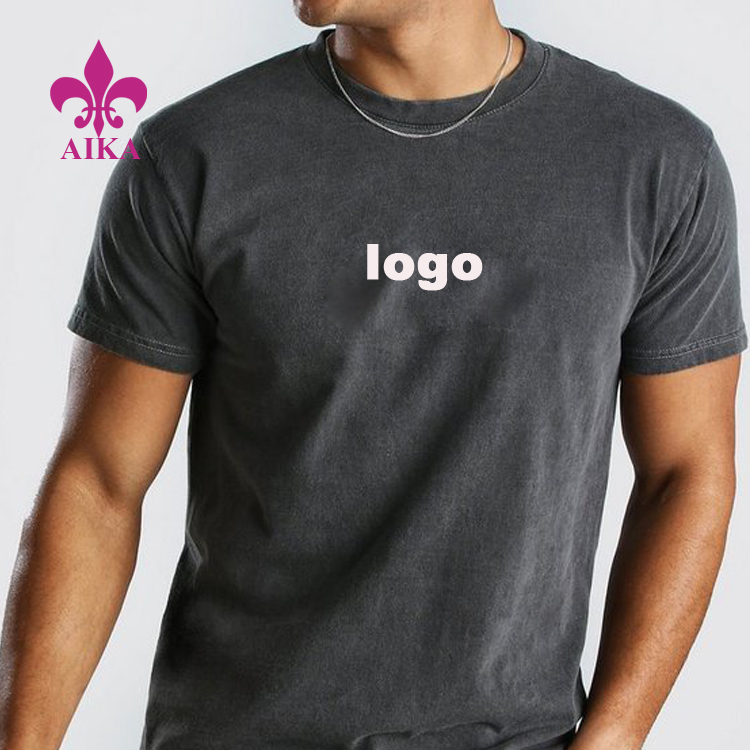 Excellent quality Blank Pullover Supplier -
Hot Sell Private Label Mens Short Sleeve Overdyed Street Wear Custom Blank Cotton T shirts – AIKA detail pictures