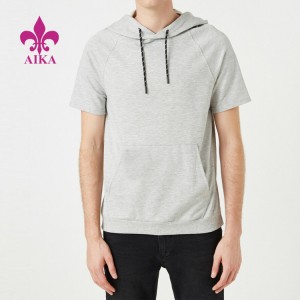 Factory wholesale Girls Tennis Shorts With Pockets -
 Wholesale Custom Logo Fitness Clothing Sweat Wicking Summer Tops Hoody Plain T Shirt For Men – AIKA