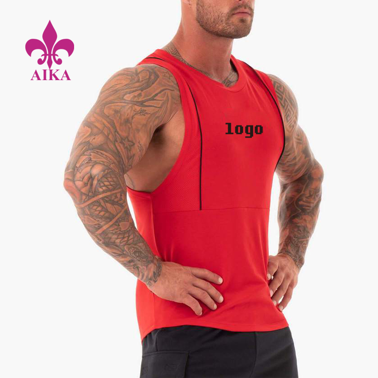 Hot Sale Cotton Body Building Men Gym Stringer Custom Logo Sportswear Tank Top