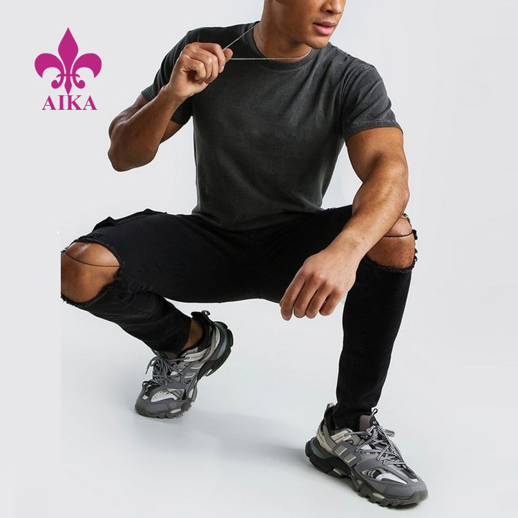 Excellent quality Blank Pullover Supplier -
Hot Sell Private Label Mens Short Sleeve Overdyed Street Wear Custom Blank Cotton T shirts – AIKA detail pictures