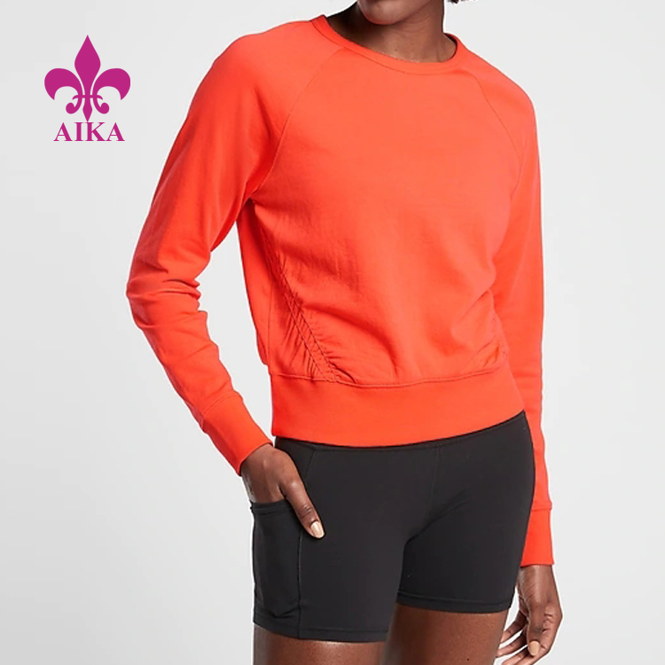 High reputation Custom Track Suits -
 New Fashion Wholesale Cotton Ployester Custom Puckered Crewneck Sweatshirt For Women – AIKA