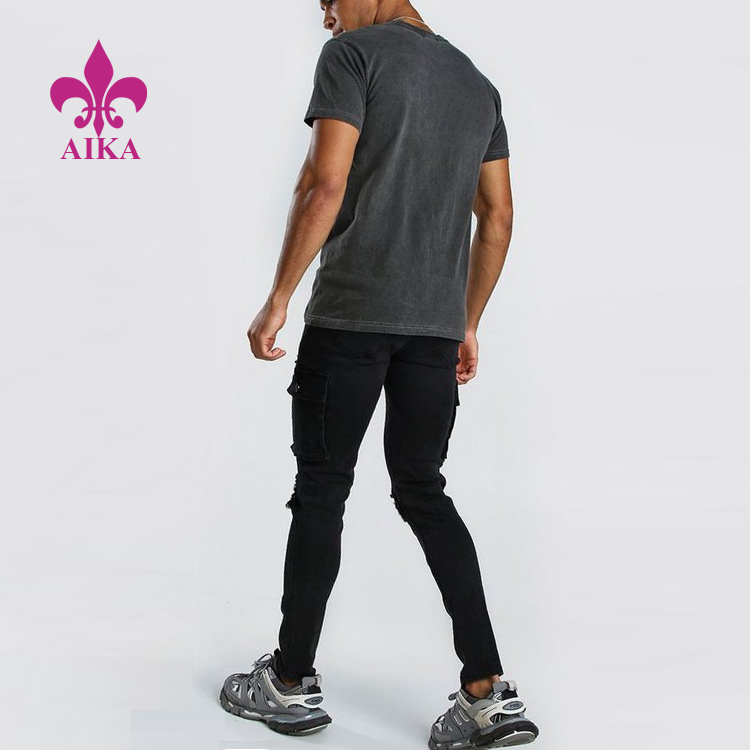 Excellent quality Blank Pullover Supplier -
Hot Sell Private Label Mens Short Sleeve Overdyed Street Wear Custom Blank Cotton T shirts – AIKA detail pictures