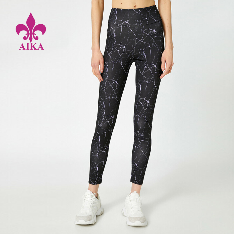2021 High Waist Compression Sublimation Printing Ployester Fitness Yoga Wear Leggings For Women