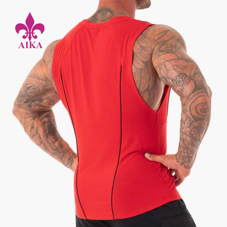 Hot Sale Cotton Body Building Men Gym Stringer Custom Logo Sportswear Tank Top