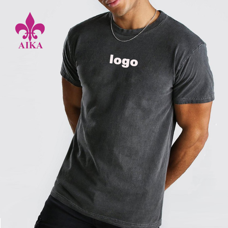 Excellent quality Blank Pullover Supplier -
Hot Sell Private Label Mens Short Sleeve Overdyed Street Wear Custom Blank Cotton T shirts – AIKA detail pictures