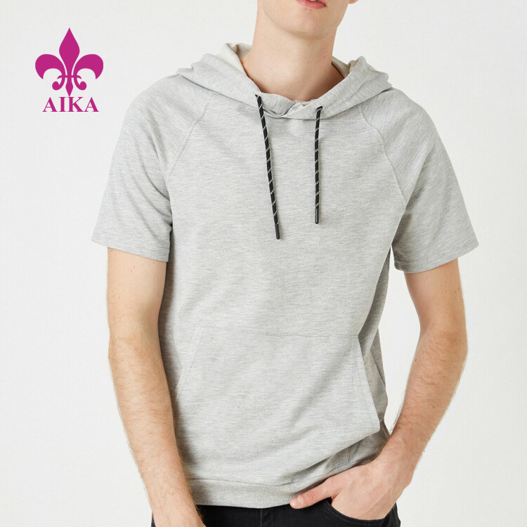 Factory wholesale Girls Tennis Shorts With Pockets -
Wholesale Custom Logo Fitness Clothing Sweat Wicking Summer Tops Hoody Plain T Shirt For Men – AIKA detail pictures