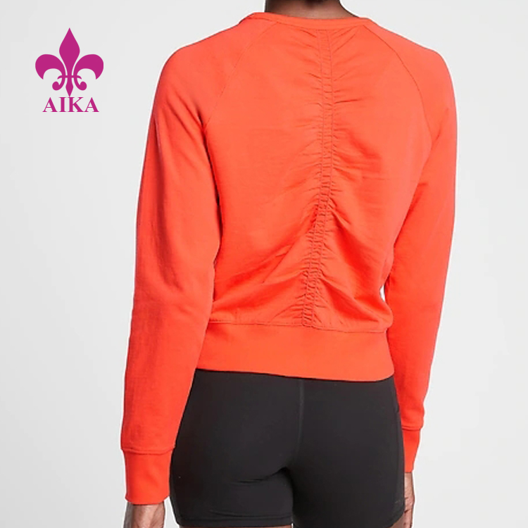 High reputation Custom Track Suits -
New Fashion Wholesale Cotton Ployester Custom Puckered Crewneck Sweatshirt For Women – AIKA detail pictures