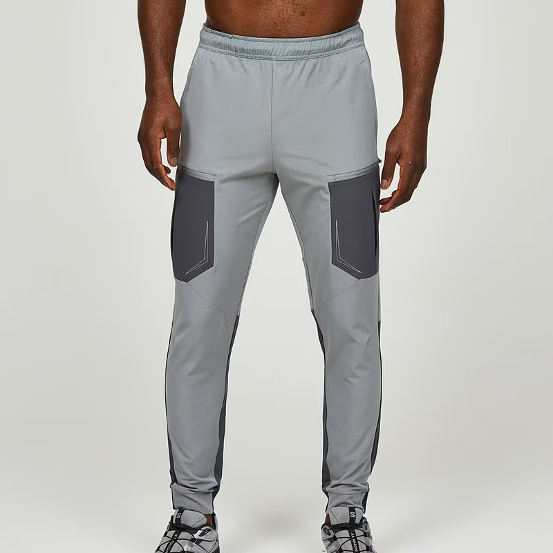 Woven Running Men Pant 90% Polyester and 10% Elastane Multiple Secure Zip Fastening Pockets Lightweight Wholesale New Design