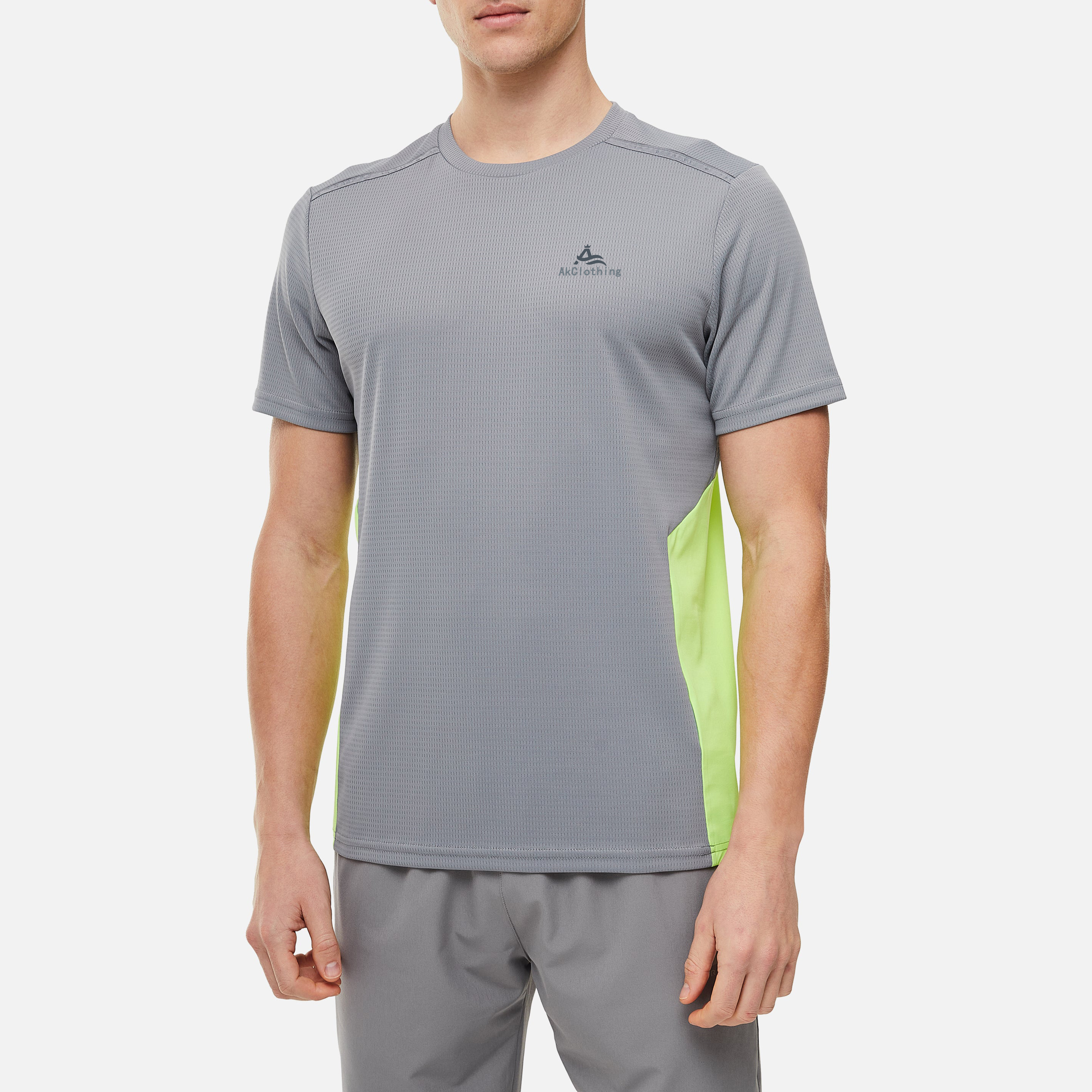 Men Running Clothes Gym Sports Elastic t Shirts Mens Athletic Top Reflective Chest logo Activewear Suits Polyester Spandex