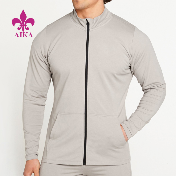 Factory Made Lightweight Regular Fitted Workout Zip Pocket Jogger Sports Mens Tracksuits detail pictures