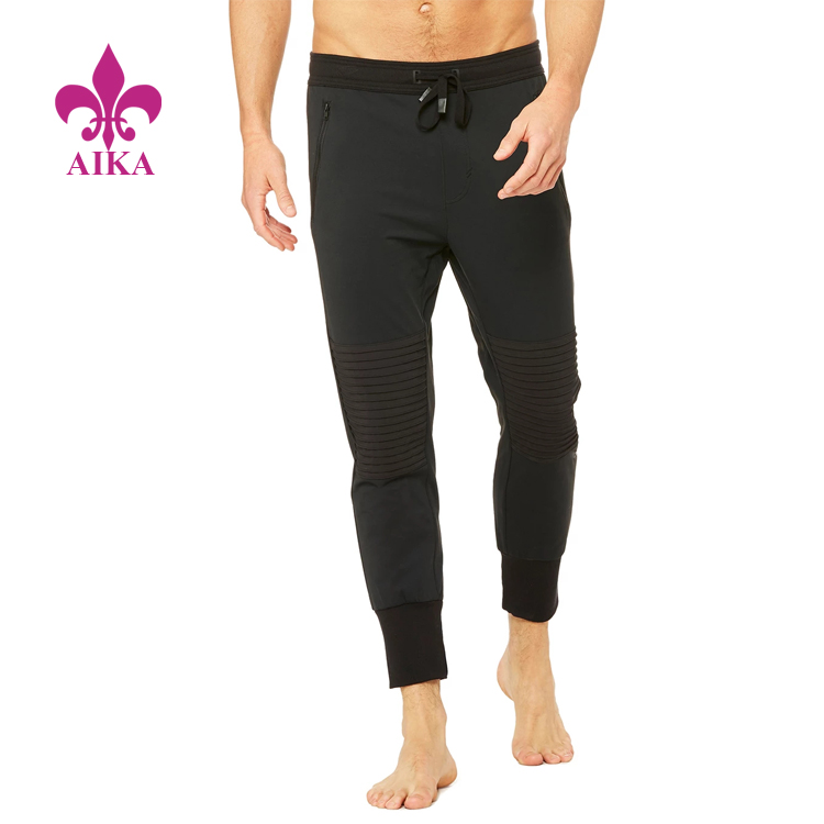 Men Sports Wear Special Design Comfortable Pleated Knee  Joggers Sweat Pants