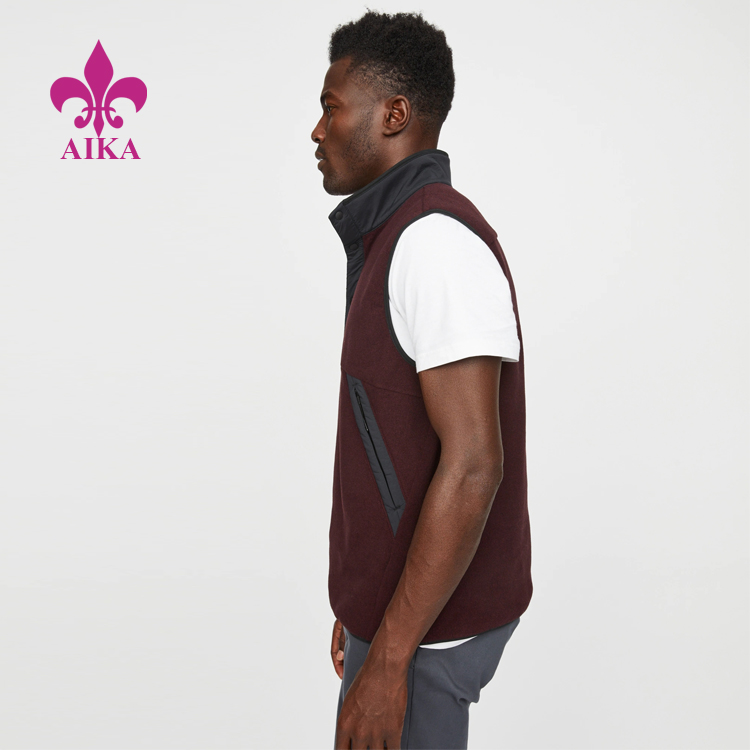 Hot-selling Casual Trousers -
High Quality Custom Lightweight Breathable Fleece Popover Vest Sleeveless Jacket – AIKA detail pictures