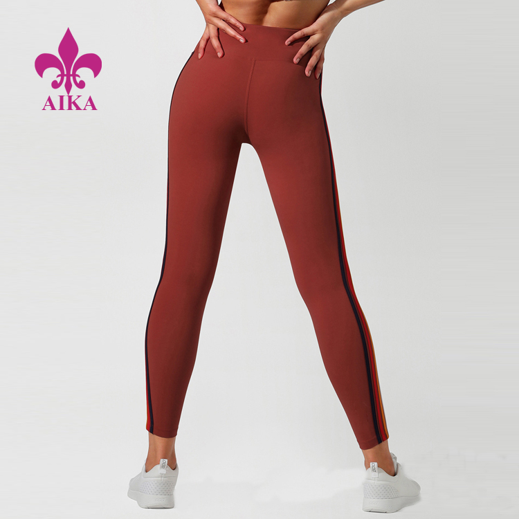 Big Discount Sports Bra Fitness -
New Fashion Design Sporty Colorblock Drawcord Full Length Tight Fitness Women Yoga Wear Leggings – AIKA detail pictures
