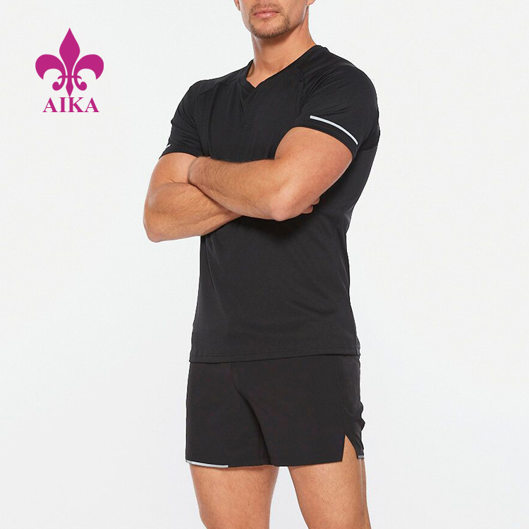 Customized Logo Training Fitness Wear Compression Shirt Muscle Mens Gym T Shirt