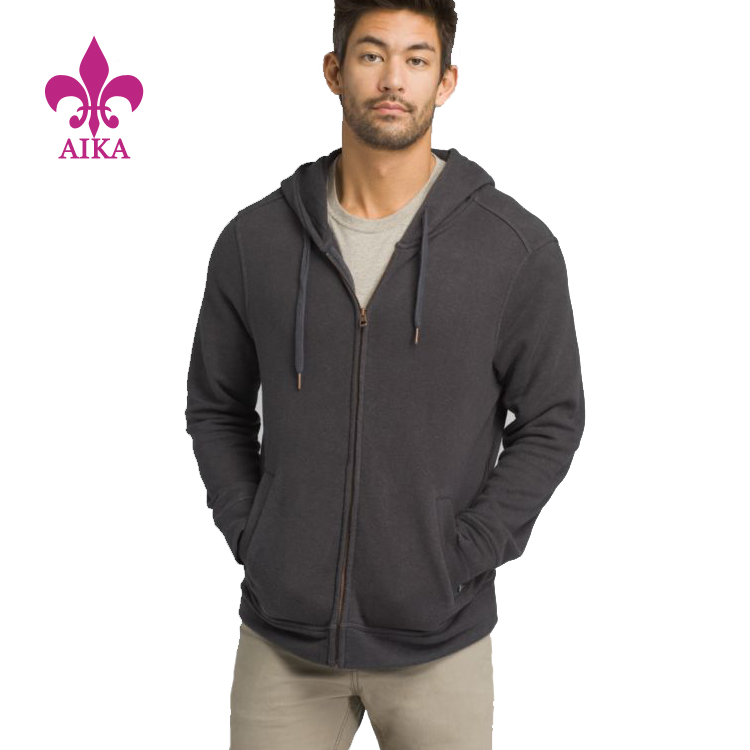 Best Sale Custom Comfortable Cotton Polyester Fleece style Zipper Up Hoodies Jackets For Men