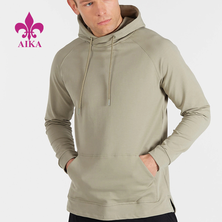 Customized Logo Design Pullover Sweater Compression Gym Wear Blank Cotton Hoodies For Men