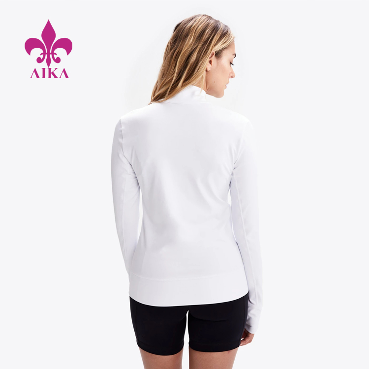 Top Suppliers Custom Yoga Leggings -
Women Yoga Wear Slim Fit Quick Drying Thumbhole Breathable Comfort Sports Jacket – AIKA detail pictures