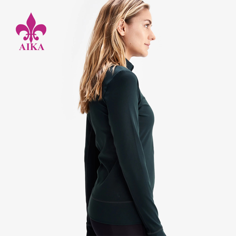 Best Price on Plain Tracksuits -
New Stylish Women Gym Clothes Slim Fit Thumb holes Sports Yoga Cardigan Jacket – AIKA detail pictures