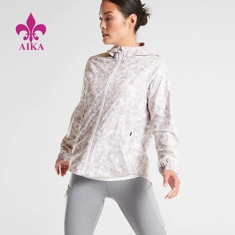OEM Factory for Yoga Clothes Supplier -
 New Fashion Design Custom Wholesale Casual Style Windbreaker Women Running Sports Jacket – AIKA