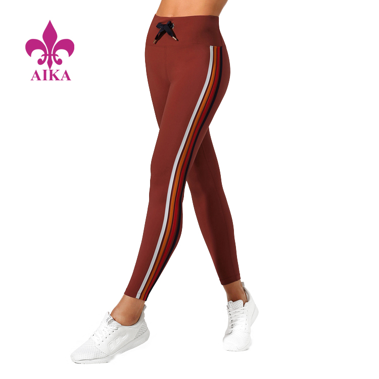 Big Discount Sports Bra Fitness -
 New Fashion Design Sporty Colorblock Drawcord Full Length Tight Fitness Women Yoga Wear Leggings – AIKA