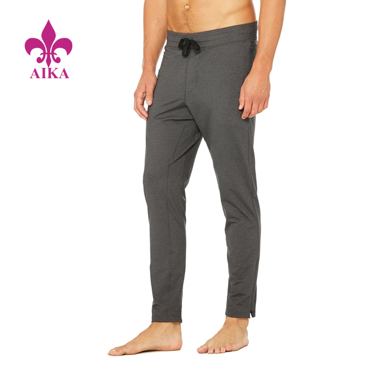 OEM Supply Track Sportswear -
High Quality Customized Classic Design Invisible Zip Pockets Slim Pants for Men – AIKA detail pictures