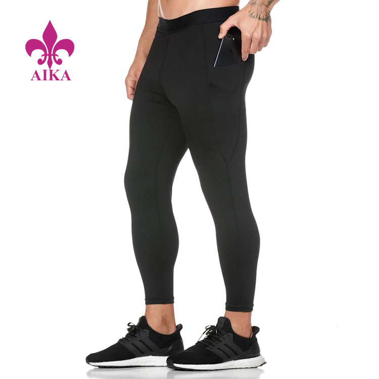 Factory Supply Men Plain Shirt -
 2019 New Arrival Leggings Sweat Pants Plain Color Compression Mens Tights Wear – AIKA