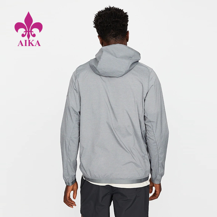 Low MOQ for Legging Pants -
Sportswear Product Type Stretch Breathable Lightweight Ripstop Sports Running Jacket for Men – AIKA detail pictures