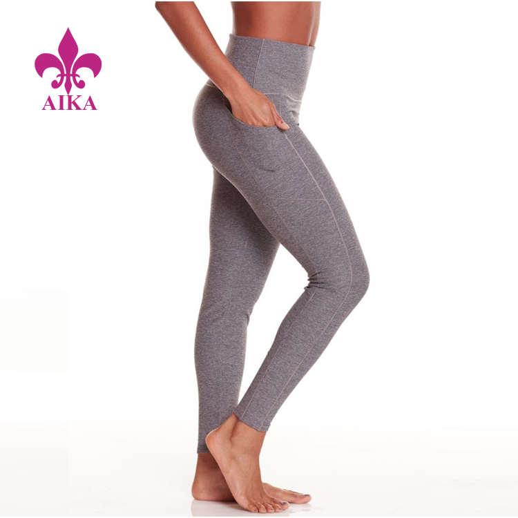 Factory Cheap Gym Tank Tops -
Wholesale ladies casual and comfortable tights solid workout activewear ankle-lenrth leggings for women – AIKA detail pictures