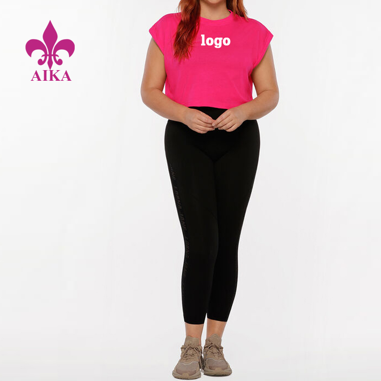 Well-designed Yoga Fitness -
Factory Price Wholesale Flame Running Custom Logo Women Fitness Gym Crop Top T Shirt – AIKA detail pictures