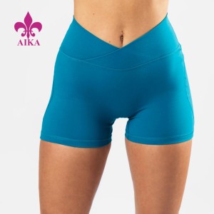 High reputation Custom Track Suits -
 Fashion Design 2021 High Quality Custom Summer V Cut Waist Yoga Biker Shorts For Women – AIKA