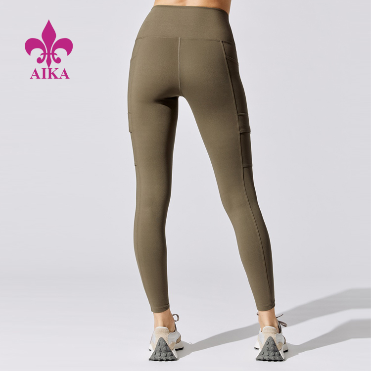 2021 Latest Design Seamless Gym Wear -
Factory Price Custom Yoga Fitness Wear wholesale nylon spandex gym Legging High Waist quick dry Leggings pants With Pocket – AIKA detail pictures