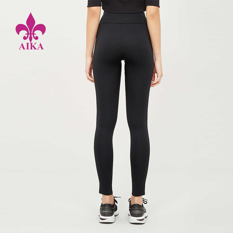 Online Exporter Custom Gym Wear -
Custom Sports Wear Slim Fit Side-Striped Stretch-Jersey Yoga Leggings for Women – AIKA detail pictures