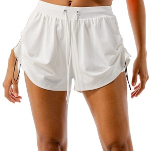 Top Quality Sportswear -
 ODM Top Quality Side Ruched Gym Shorts For Women With Hidden Lining Pockets – AIKA