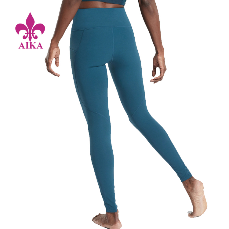 High Performance Custom Track Suits -
High Waist Leggings Design Nylon Spandex Yoga Tights With Pockets For Womens Gym Pants – AIKA detail pictures