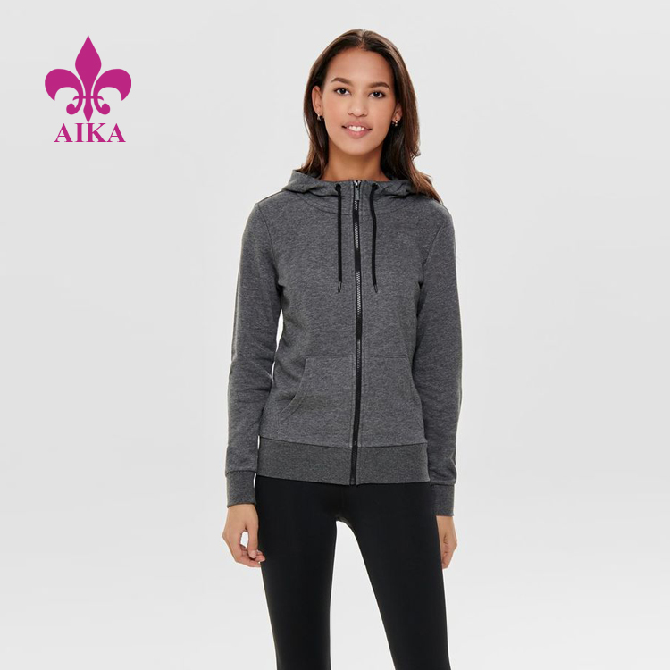 Discountable price Underwear Bra -
 Polyester / Cotton Material Solid Color Gym Fitness Sports Hoodie Jacket for Women – AIKA