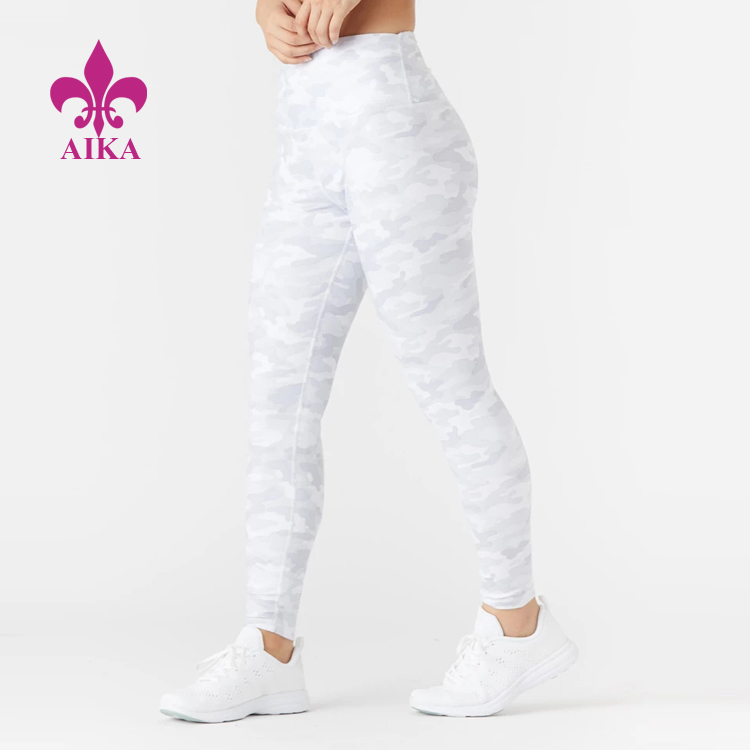 OEM China Tracksuits Manufacturer -
 White Camo Printing Tights Compression Gym Leggings Wholesale Women Yoga Wear – AIKA