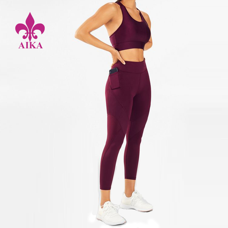 OEM/ODM Factory Jogger Wear -
Phone Pocket Yoga Wear Design Ladies Custom HIgh Impact Sports Bra For Women – AIKA detail pictures