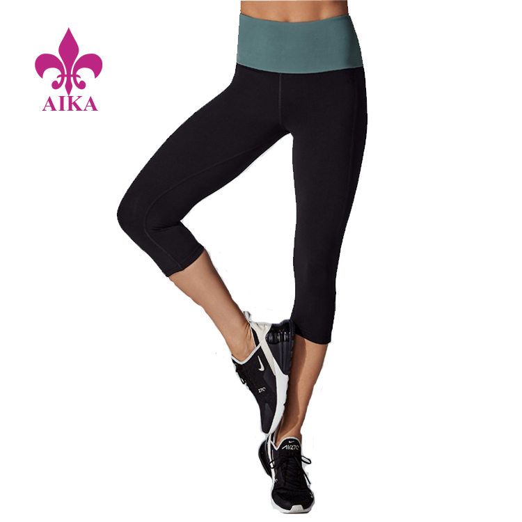 Europe style for Sports Wear Supplier -
 New Design High Quality Custom Color Block Patchwork Women Cycling Yoga Leggings – AIKA