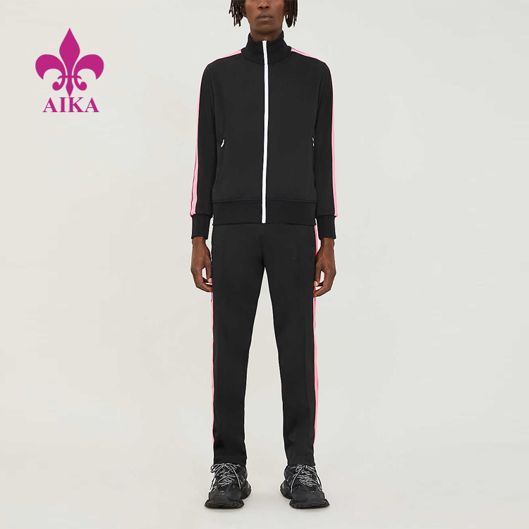 Newly Arrival Fitness Pants -
 Autumn New Fashion Design Funnel Neck Flash Fluorescent Stripes Men Sports Jersey Jacket – AIKA
