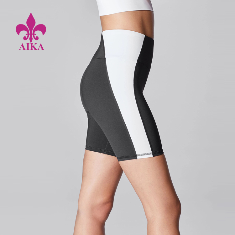 Fixed Competitive Price Yoga Legging -
Yoga Sports Wear Crop Top Sports Bra and Tight Biker Shorts Women Track Suits Sets – AIKA detail pictures